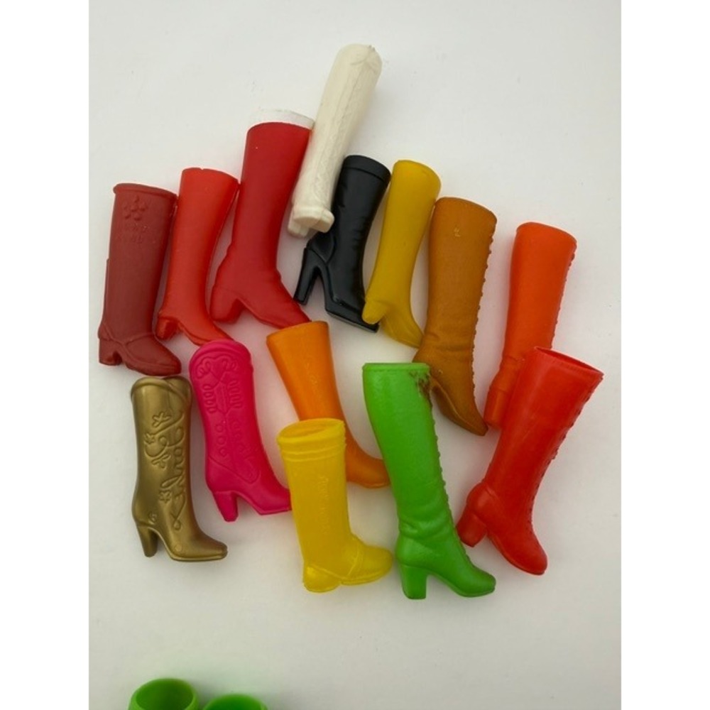 Vintage Fashion & Barbie Doll Boot Lot Mixed Colors Styles Go-Go Riding Fashion - Picture 7 of 9